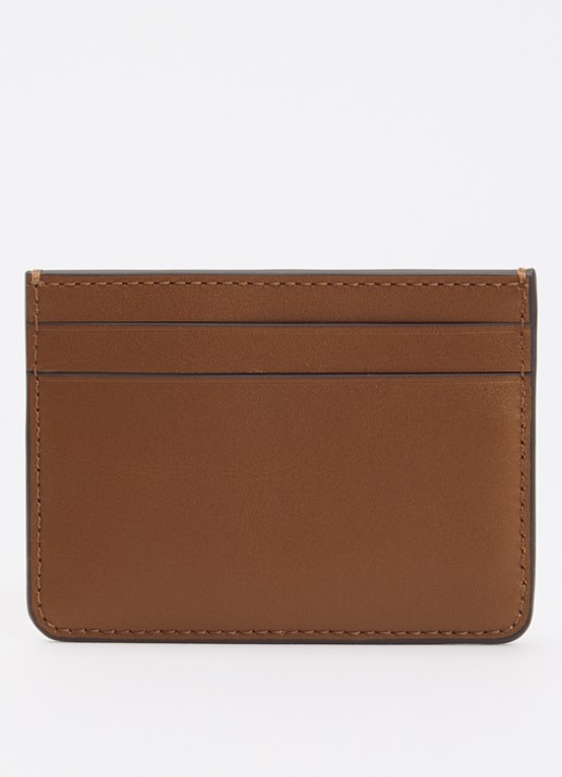 Ralph Lauren Pasjeshouder van leer met logo - voorkant 3 oranjebruin