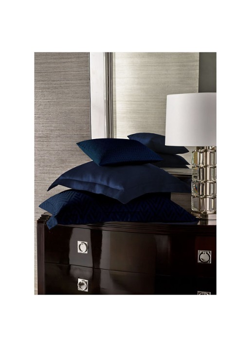 Ralph Lauren Penthouse dekbedovertrek van katoensatijn 300TC - exclusief kussenslopen - detail 3 donkerblauw