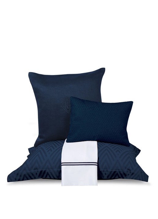 Ralph Lauren Penthouse dekbedovertrek van katoensatijn 300TC - exclusief kussenslopen - detail 3 donkerblauw