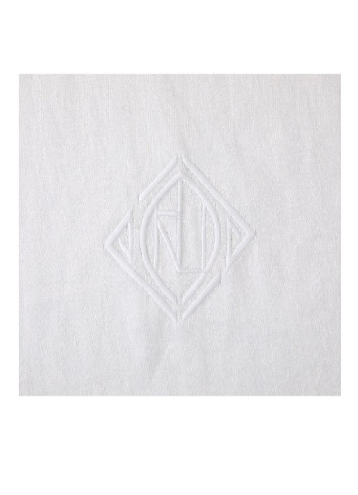 Ralph Lauren Penthouse plaid van linnensatijn 140 x 180 cm  - detail 2 wit
