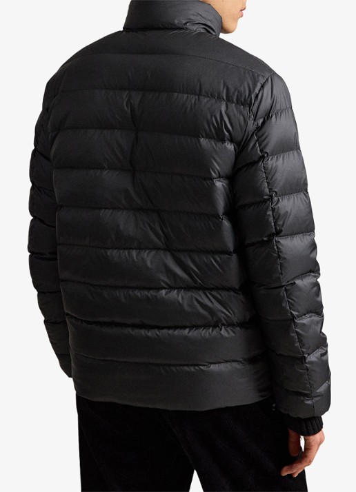 Ralph Lauren Performance gewatteerde jas met ritszakken - achterkant 5 polo black / zwart