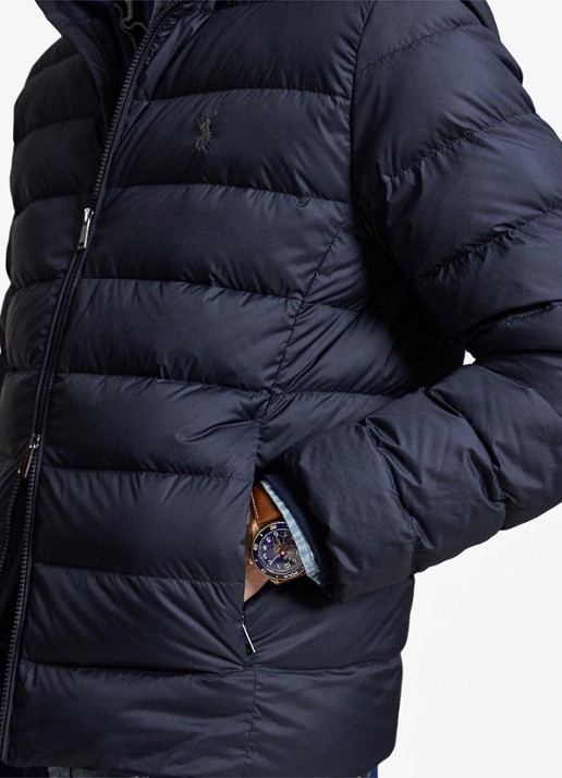 Ralph Lauren Performance gewatteerde jas met ritszakken - detail 2 collection navy / donkerblauw