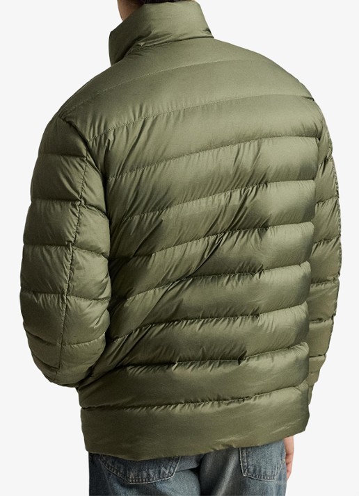 Ralph Lauren Performance gewatteerde jas met ritszakken - achterkant 5 cruise olive / olijfgroen