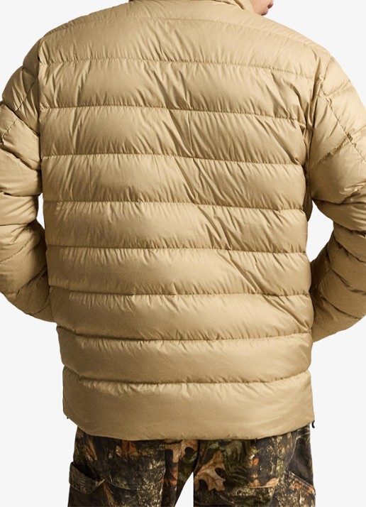 Ralph Lauren Performance gewatteerde jas met ritszakken - achterkant 5 rl khaki  / khaki