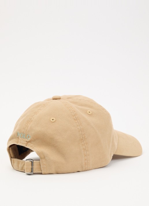Ralph Lauren Pet met borduring en logo - detail 2 beige