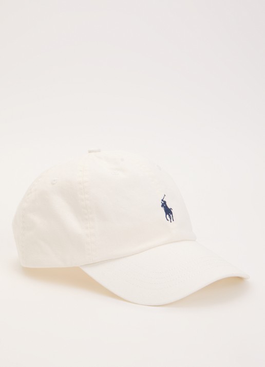 Ralph Lauren Pet met logo  - voorkant wit