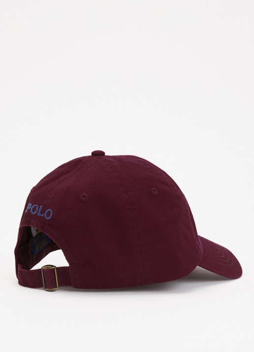 Ralph Lauren Pet met logo  - detail 2 bordeauxrood