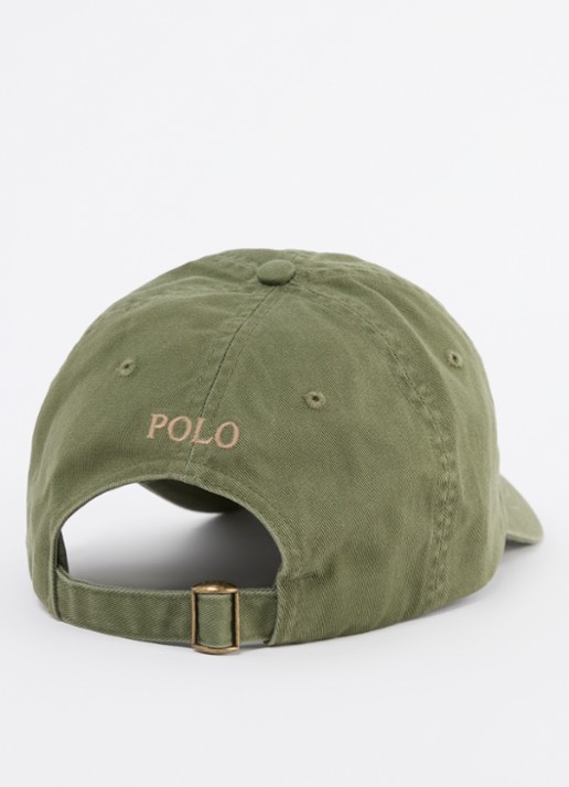 Ralph Lauren Pet met logo  - detail legergroen