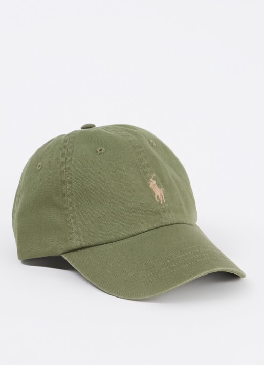 Ralph Lauren Pet met logo  - voorkant 2 legergroen