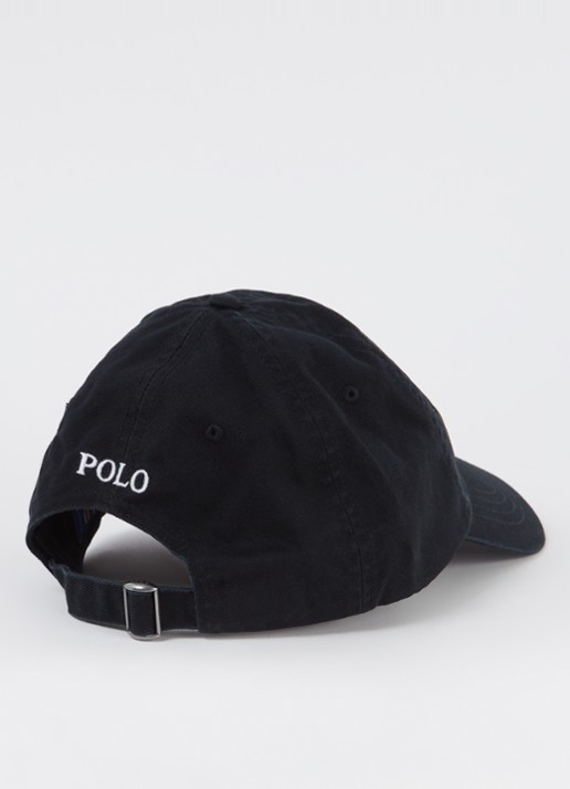 Ralph Lauren Pet met logo  - detail zwart