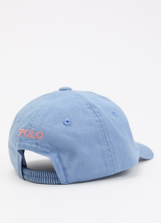 Ralph Lauren Pet met logo - detail 2 staalblauw