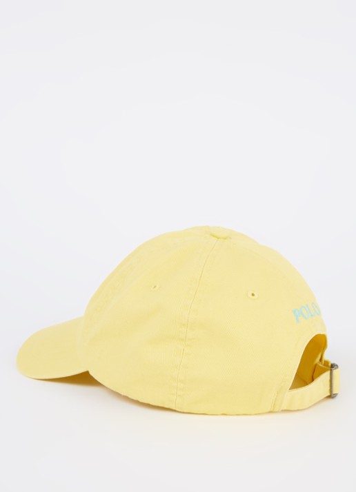 Ralph Lauren Pet met logoborduring - detail 2 geel