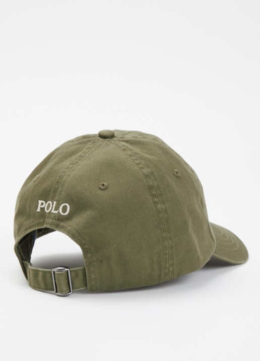 Ralph Lauren Pet met logoborduring - achterkant 2 mosgroen