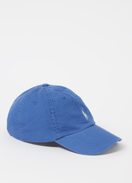 Ralph Lauren Pet met logoborduring - voorkant 4 kobaltblauw