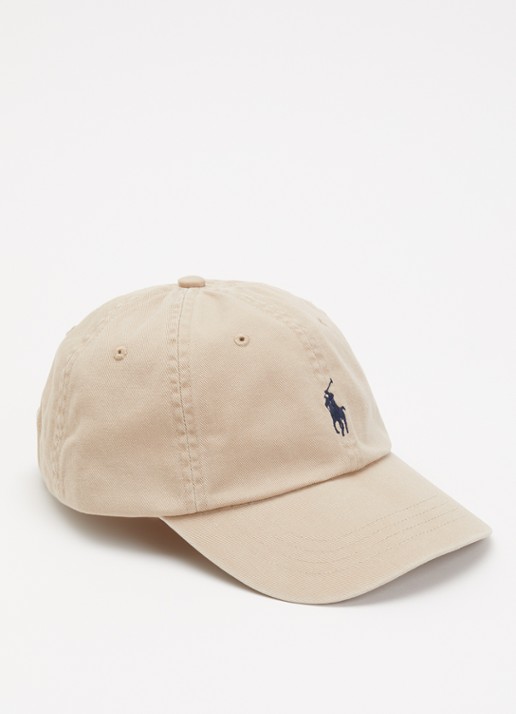 Ralph Lauren Pet met logoborduring - voorkant beige