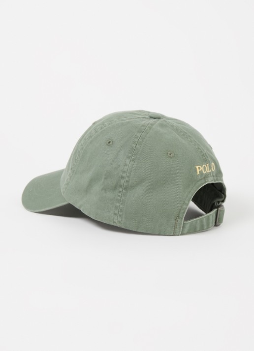Ralph Lauren Pet met logoborduring - detail groen