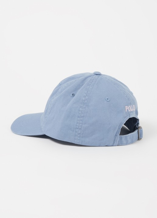 Ralph Lauren Pet met logoborduring - detail lichtblauw