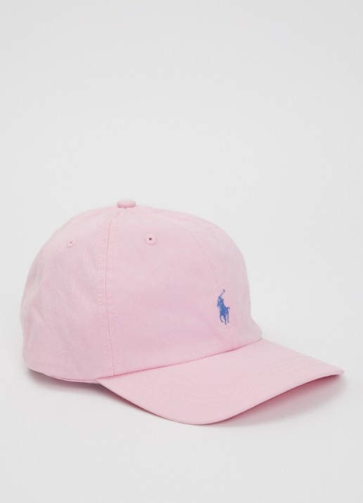 Ralph Lauren Pet met logoborduring - voorkant roze