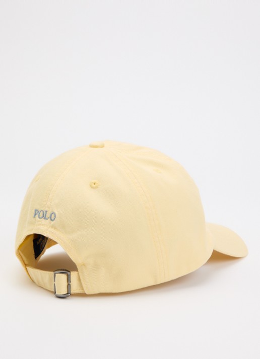 Ralph Lauren Pet met logoborduring - detail 2 lichtgeel