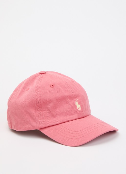 Ralph Lauren Pet met logoborduring - voorkant koraalroze