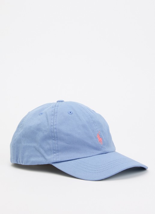 Ralph Lauren Pet met logoborduring - voorkant staalblauw