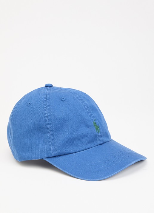 Ralph Lauren Pet met logoborduring - voorkant 2 blauw