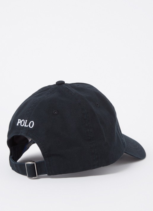 Ralph Lauren Pet met logoborduring  - detail zwart