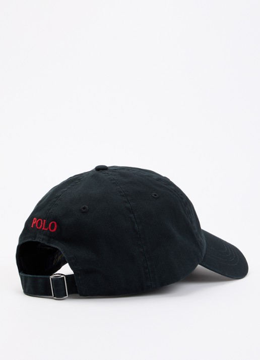 Ralph Lauren Pet met logoborduring  - detail diepzwart