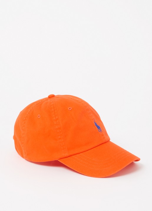 Ralph Lauren Pet met logoborduring  - voorkant 2 orange