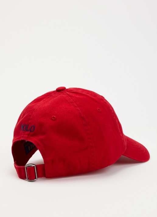 Ralph Lauren Pet met logoborduring  - detail 2 donkerrood