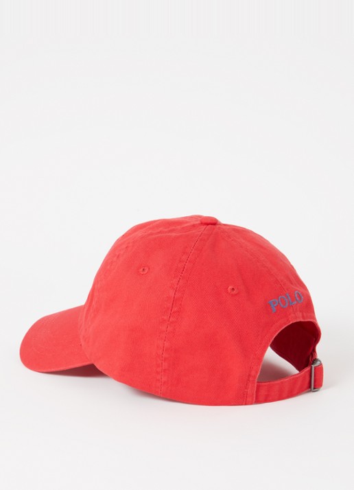 Ralph Lauren Pet met logoborduring  - detail 2 rood