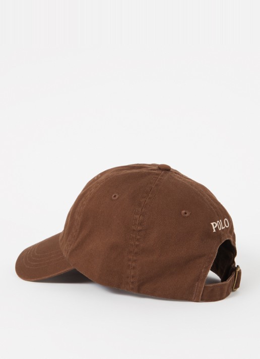 Ralph Lauren Pet met logoborduring  - detail 2 bruin