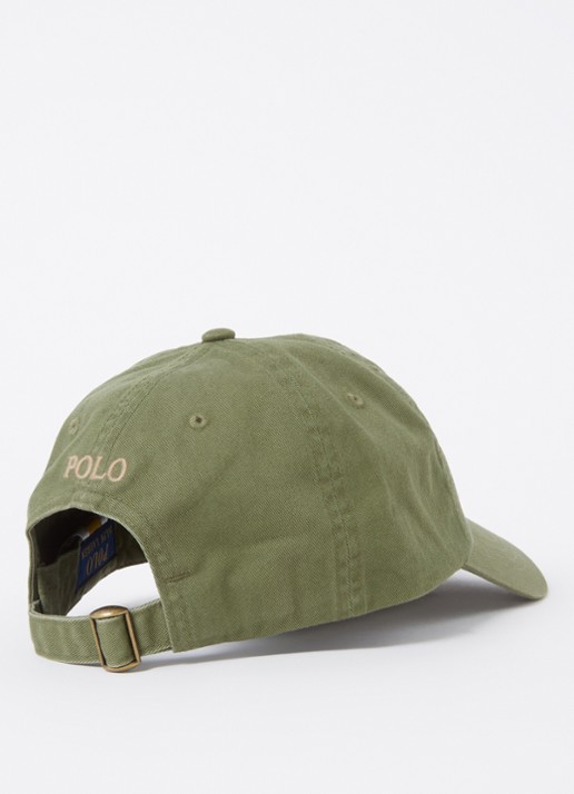 Ralph Lauren Pet met logoborduring  - detail 2 legergroen