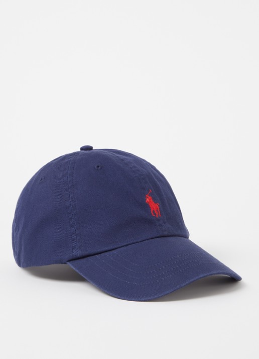 Ralph Lauren Pet met logoborduring  - voorkant donkerblauw