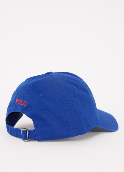 Ralph Lauren Pet met logoborduring  - detail kobaltblauw