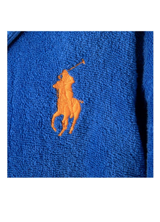Ralph Lauren Player badjas van katoen - achterkant 6 middenblauw