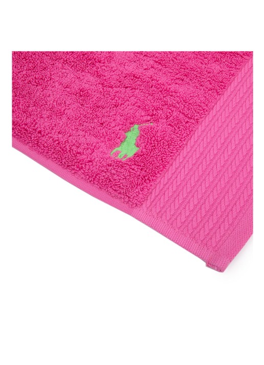 Ralph Lauren Player badmat - 55 x 90 cm - achterkant 2 fuchsia