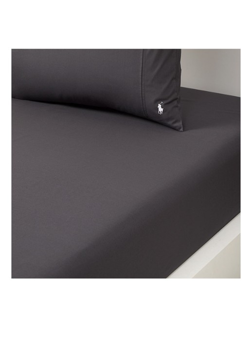 Ralph Lauren Player hoeslaken van katoen perkal, hoekhoogte 33 cm - voorkant 4 antraciet