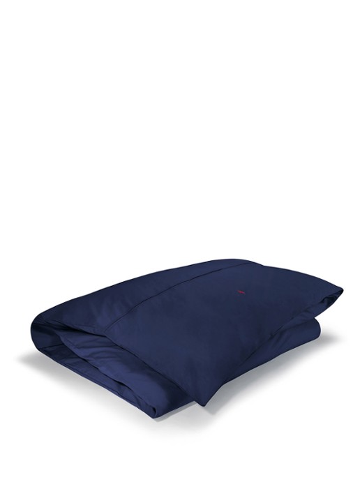Ralph Lauren Player katoen perkal dekbedovertrek 220TC - voorkant 2 donkerblauw