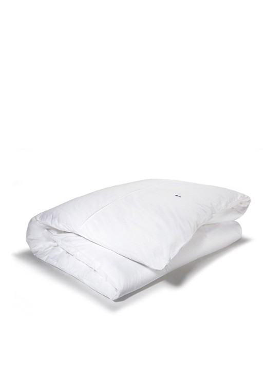 Ralph Lauren Player katoen perkal dekbedovertrek 220TC - voorkant wit