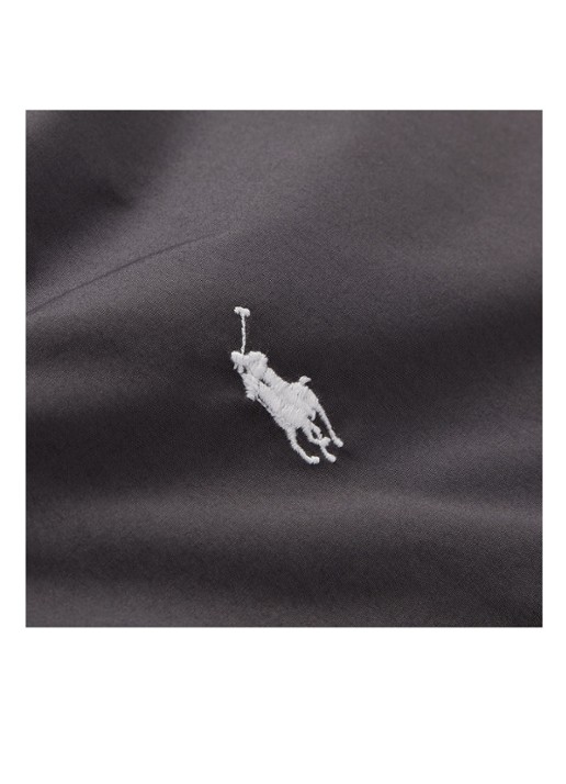 Ralph Lauren Player katoen perkal dekbedovertrek 220TC - detail 4 antraciet