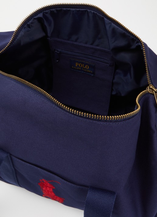 Ralph Lauren Player weekendtas met logoborduring - detail royalblauw