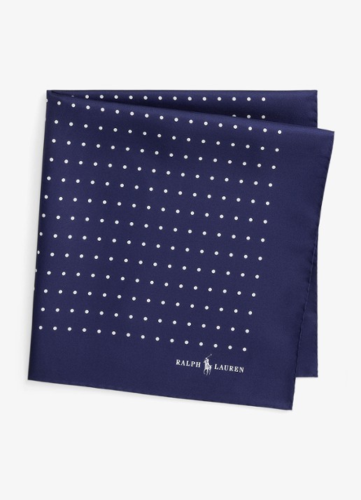 Ralph Lauren Pochet van zijde met stippenprint