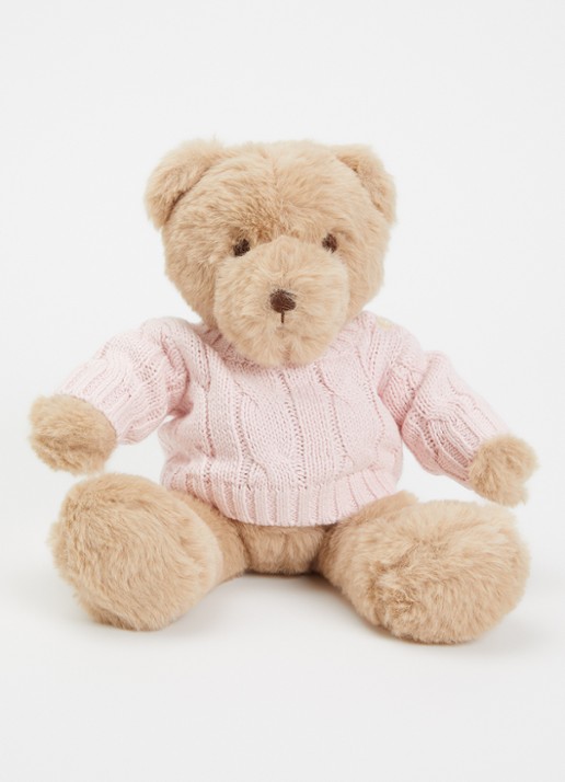 Ralph Lauren Polo beer knuffel 21 cm  - voorkant roze