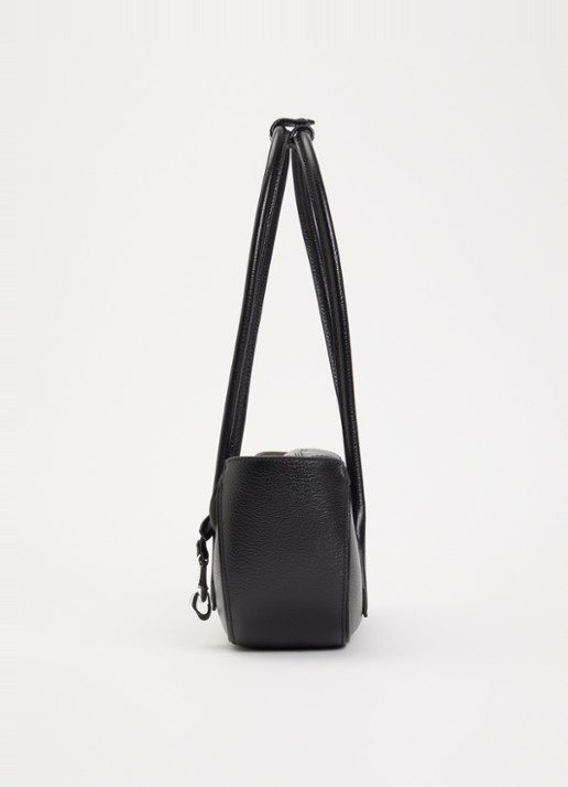 Ralph Lauren Polo Blaze Small schoudertas van leer met tasbedel - detail 2 zwart