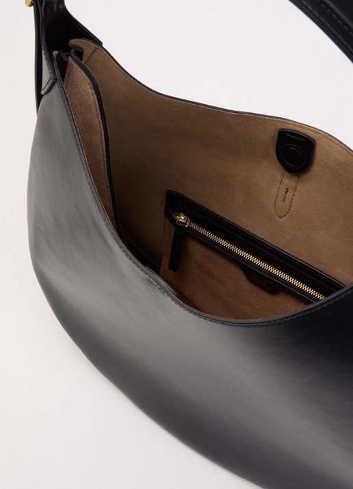 Ralph Lauren Polo ID schoudertas van kalfsleer - detail 3 zwart