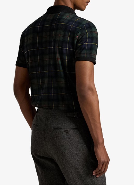 Ralph Lauren Polo met ruitdessin en logoborduring  - achterkant 5 groen