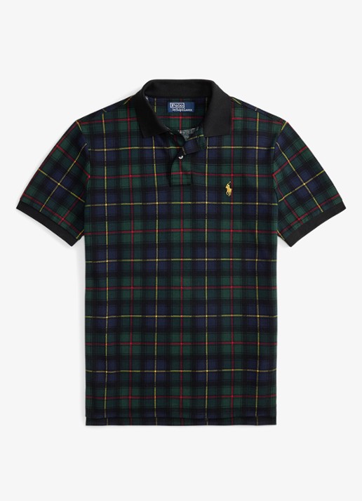 Ralph Lauren Polo met ruitdessin en logoborduring  - voorkant 3 groen