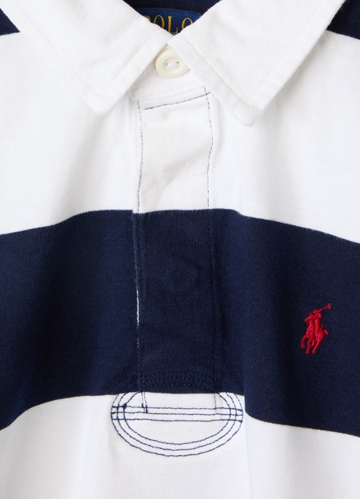 Ralph Lauren Polo met streepprint en logoborduring  - detail 3 wit