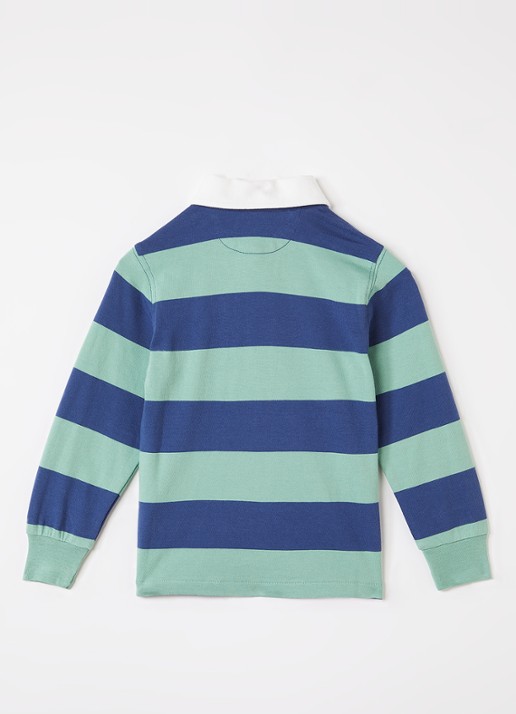 Ralph Lauren Polo met streepprint en logoborduring  - voorkant 3 mint